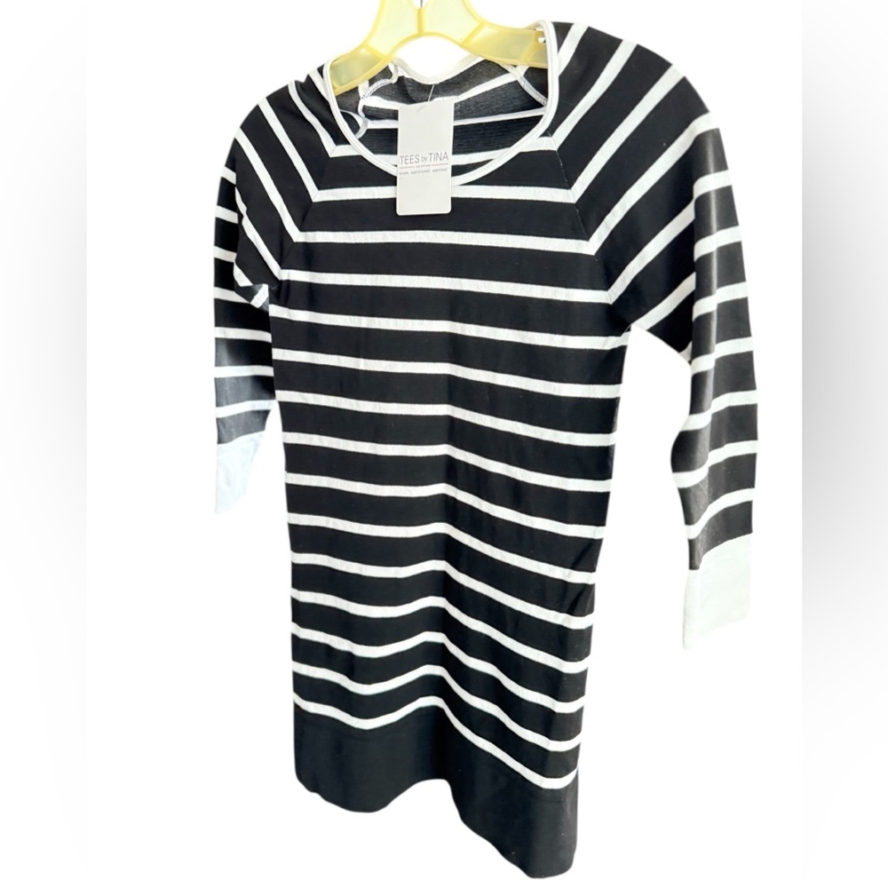 Black and White Striped Top